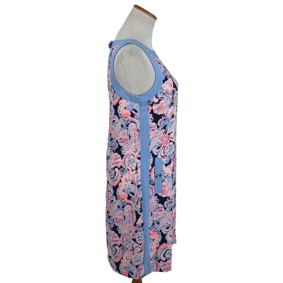 Lilly Pulitzer Sleeveless Shell Print Shift Dress | Coastal Preppy Sophisticated - Picture 13 of 16